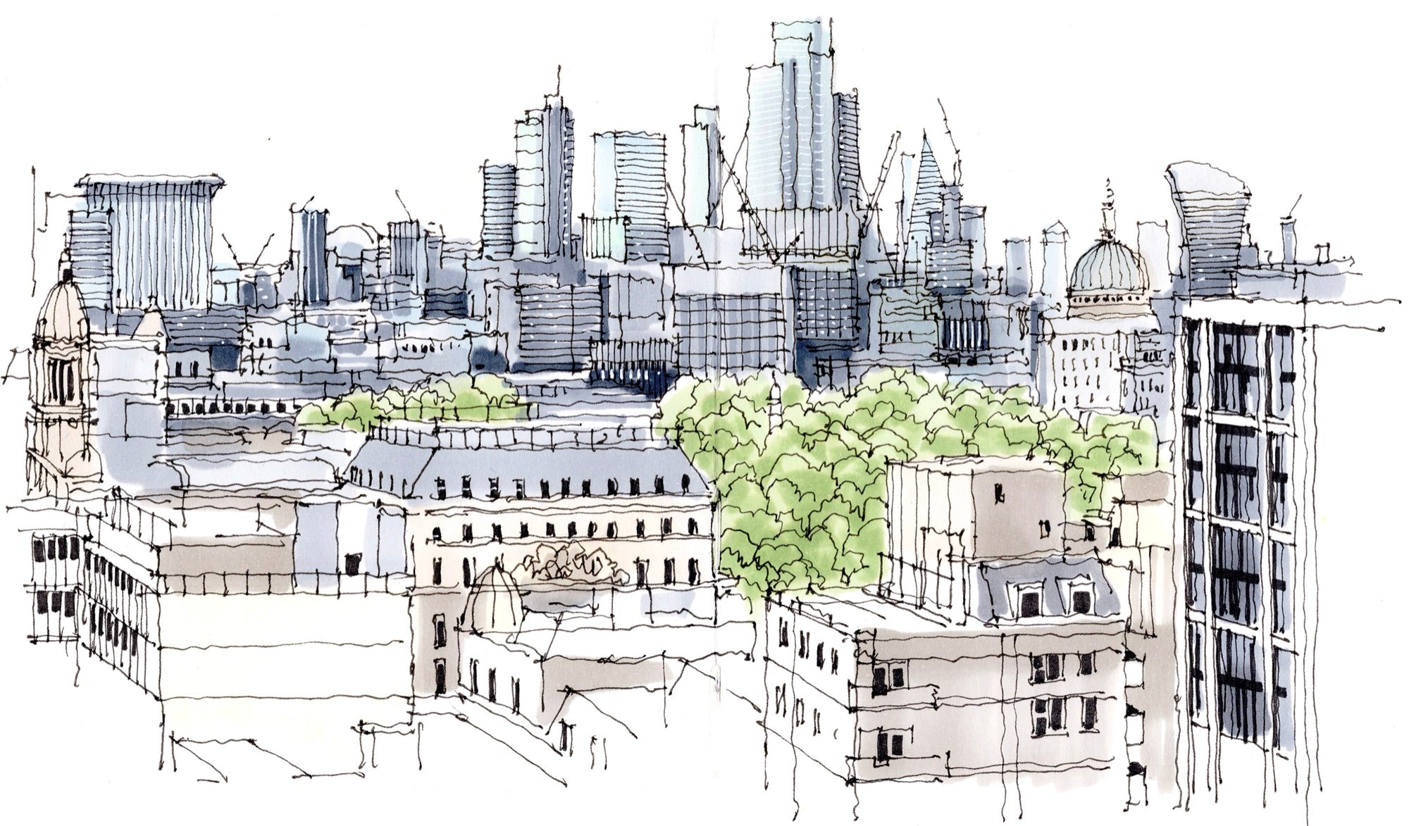 London skyline sketch